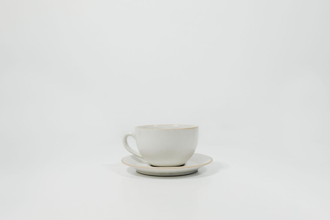 8oz Coffee Cup with Saucer - Lineage Ceramics